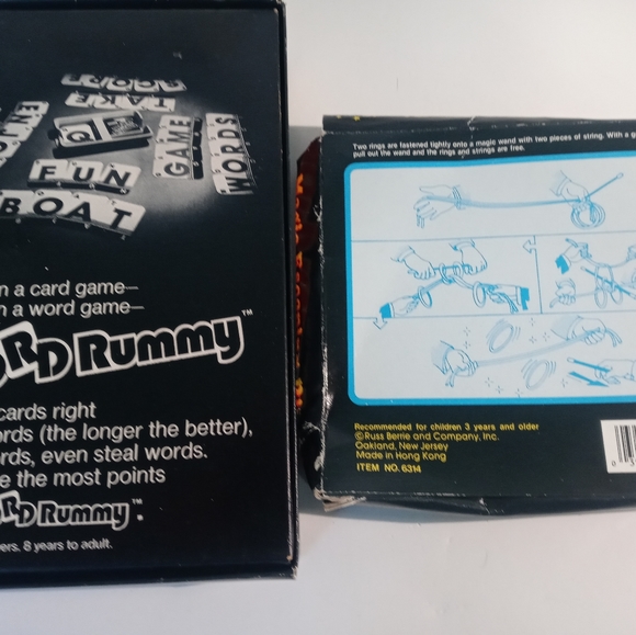 Lot of 4 Vintage Board Games Magic Trick Masterminds Word Rummy Tic Tac Toe Fun - Picture 10 of 13